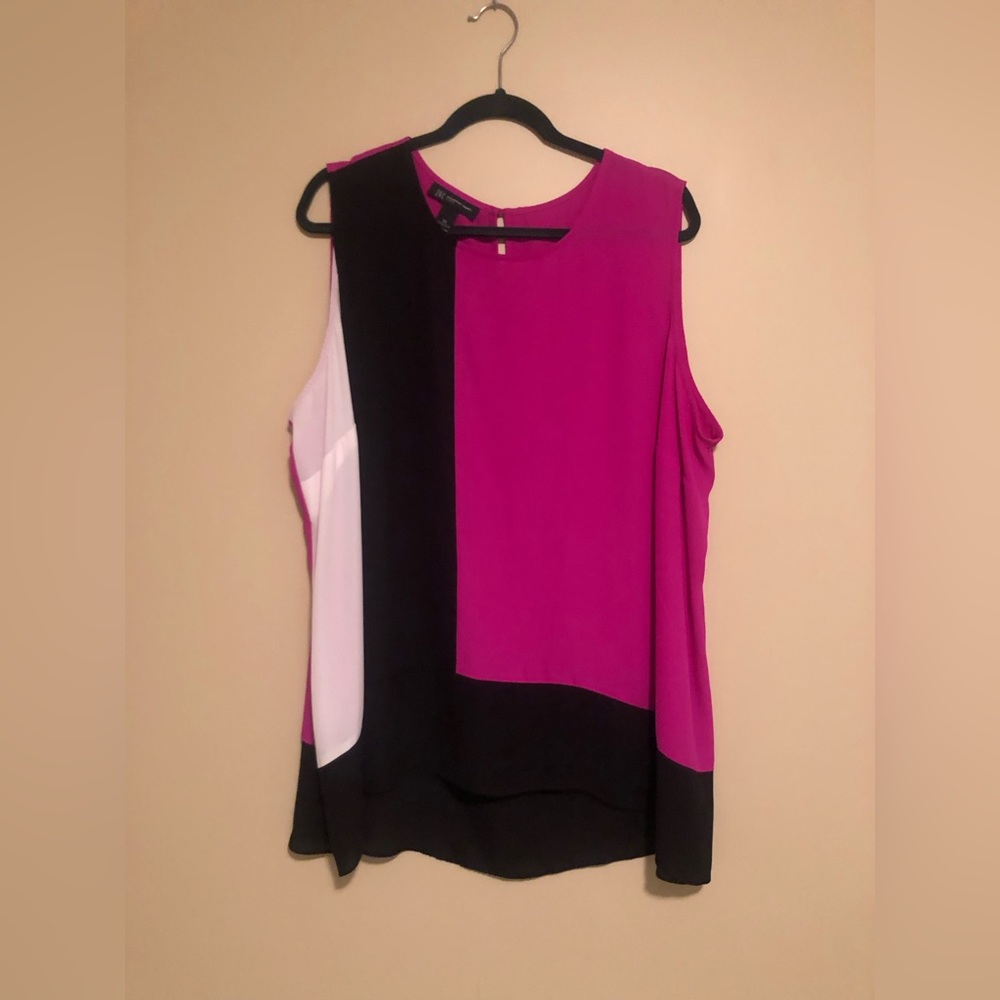 INC Color block tunic top